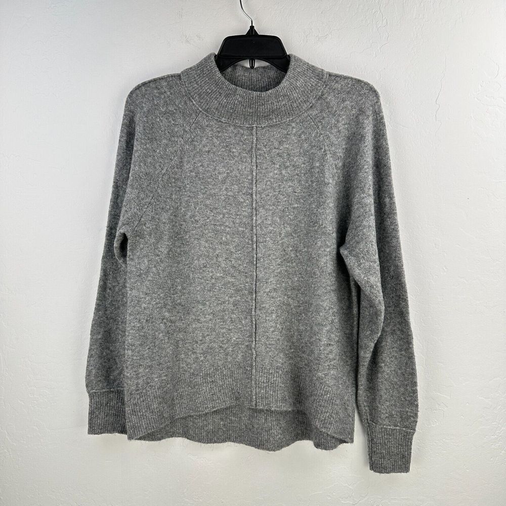 Lou & Grey Sweater Womens Small Gray Crew Neck Long Sleeve Stretch Heather Cozy